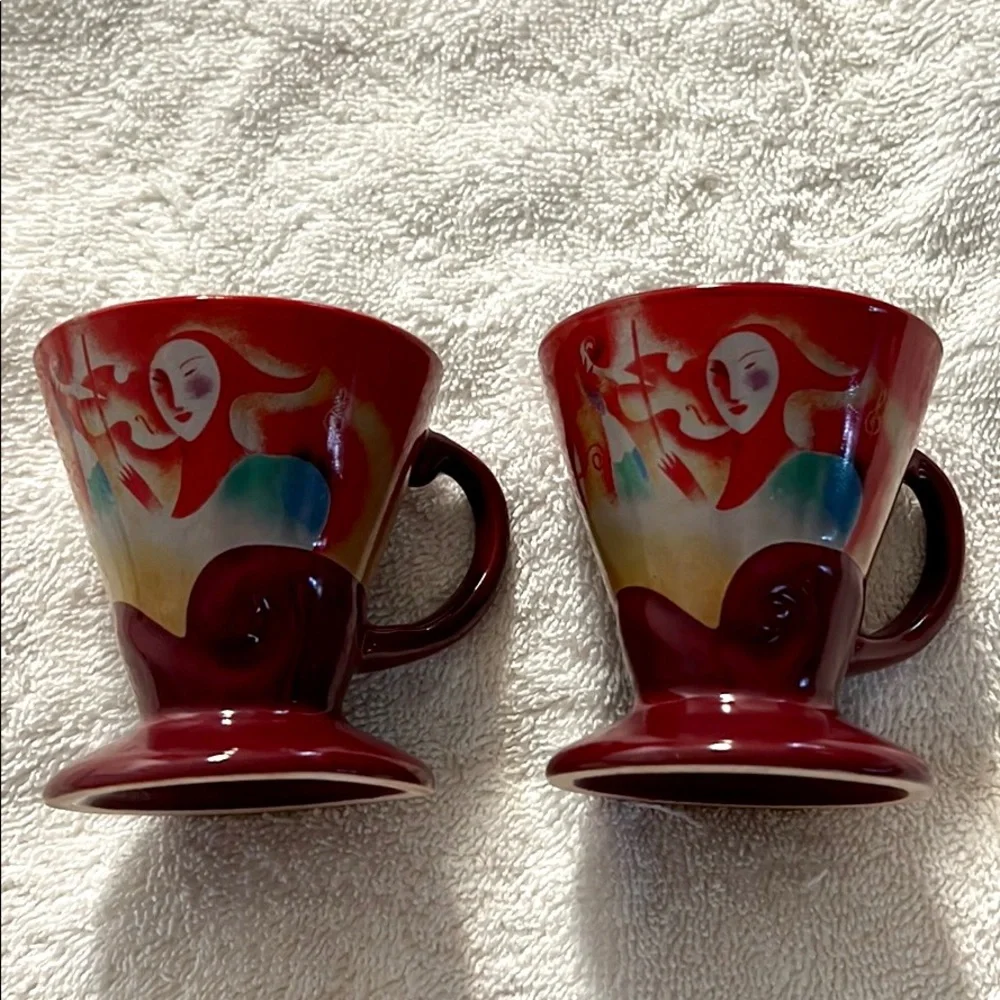 Vintage 1999 Linda Frichel Frangelico Suki Clown Design Cups